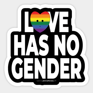 Love has no gender - human activist - LGBT / LGBTQI (126) Sticker